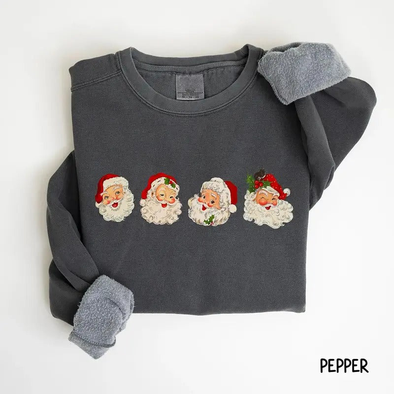 Retro Santa Santa Shirt Vintage Santa Santa Merry Shirt Vintage Santa Claus Classic Woman T-Shirts, Hoodie, Sweatshirt - T-Shirt, Sweatshirt, Hoodie