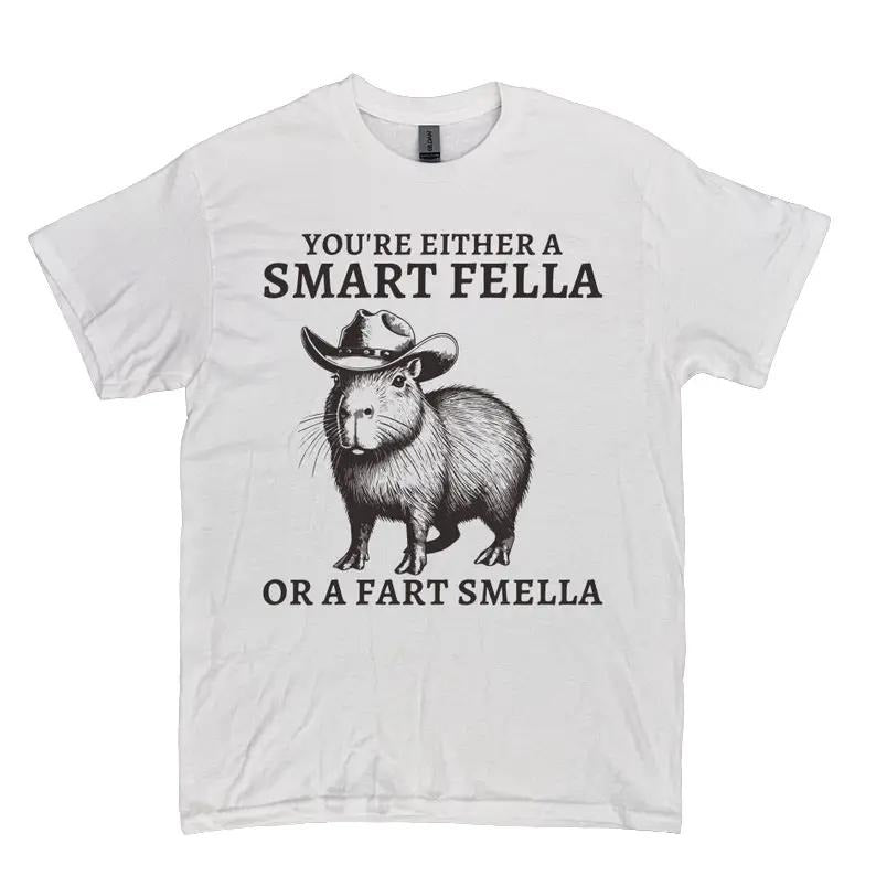 Retro Smart Fella Capybara 90s Funny Capybara Vintage Vintage 90s Shirt Cute Shirt Funny Cotton Top T-Shirts, Hoodie, Sweatshirt - T-Shirt, Sweatshirt, Hoodie