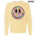 Retro Smiles & Flowers Long Sleeve Comfort Colors 'NLB' T-Shirts, Hoodie, Sweatshirt - T-Shirt, Sweatshirt, Hoodie