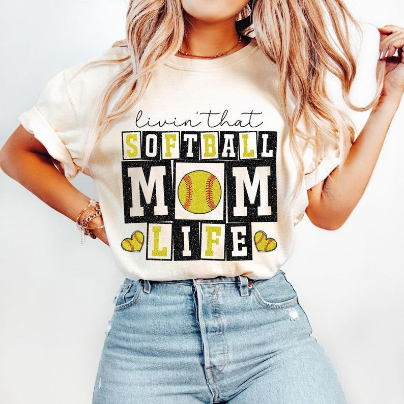 Retro Softball Mom Softball Life Retro Softball Mama T-Shirts, Hoodie, Sweatshirt - T-Shirt, Sweatshirt, Hoodie