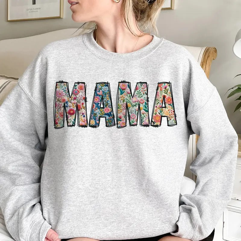 Retro Spring Flowers Mama Retro Boho Mama Floral Mama Mother Sublimation Boho Mom T-Shirts, Hoodie, Sweatshirt - T-Shirt, Sweatshirt, Hoodie
