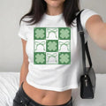 Retro St Patrick'S Day Baby Checkered Shamrock Coquette Clover Irish Lucky Bow Vintage St Patrick'S Day T-Shirts, Hoodie, Sweatshirt - T-Shirt, Sweatshirt, Hoodie