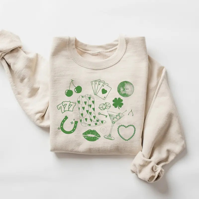 Retro St Patricks Day Cowgirl Y2k Green Martini 90s Shirt St Pattys Lucky Shirt St Paddys Drinking Shirt T-Shirts, Hoodie, Sweatshirt - T-Shirt, Sweatshirt, Hoodie