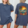 Retro Sunset Beach Comfort Colors Shirt Traditional Floral Beach Summer Beach Lover Vacation Shirt T-Shirts, Hoodie, Sweatshirt - T-Shirt, Sweatshirt, Hoodie