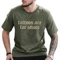 Retro Tattoos Are Idiots Shirt Funny Tattoos Are Trashy Vintage Tattoo Sarcastic Tops Tattoo Lovers Cotton Short Sleeve Tops Comfy Casual Menswear T-Shirts, Hoodie, Sweatshirt - T-Shirt, Sweatshirt, Hoodie