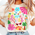 Retro Tropical Summer Floral Coquette Hello Brushstroke Beach T-Shirts, Hoodie, Sweatshirt - T-Shirt, Sweatshirt, Hoodie