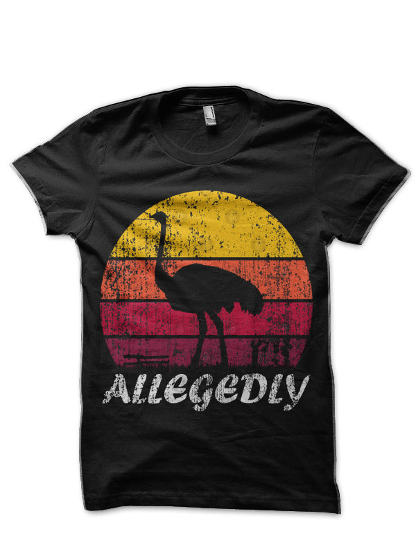 Retro Vintage Allegedly Ostrich Black T-Shirts, Hoodie, Sweatshirt - T-Shirt, Sweatshirt, Hoodie