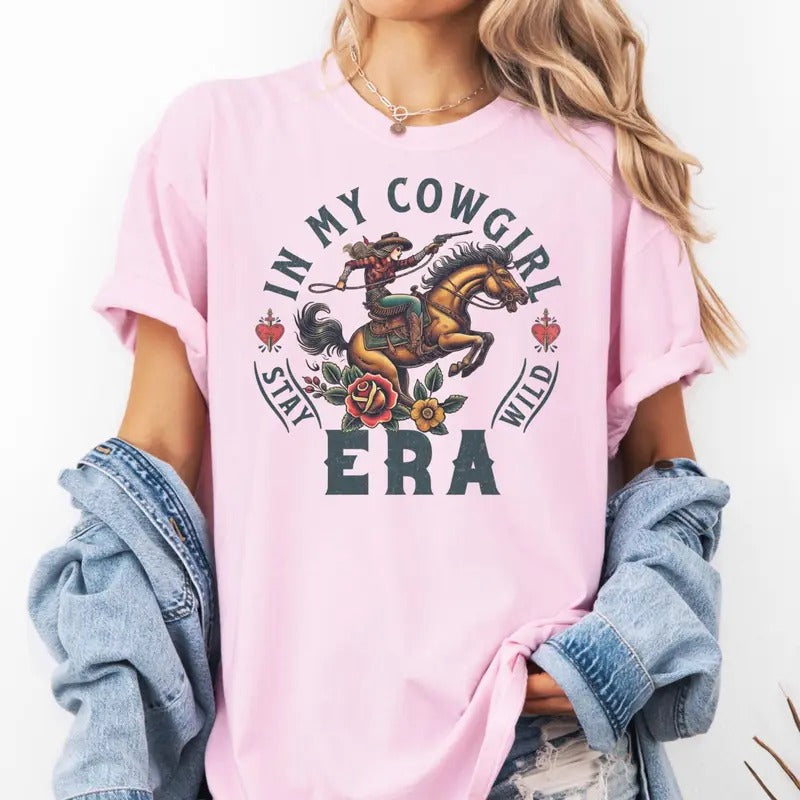 Retro Western Cowgirl Shirt My Cowgirl Era Vintage Cowgirl Shirt Retro Rodeo Country Western T-Shirts, Hoodie, Sweatshirt - T-Shirt, Sweatshirt, Hoodie