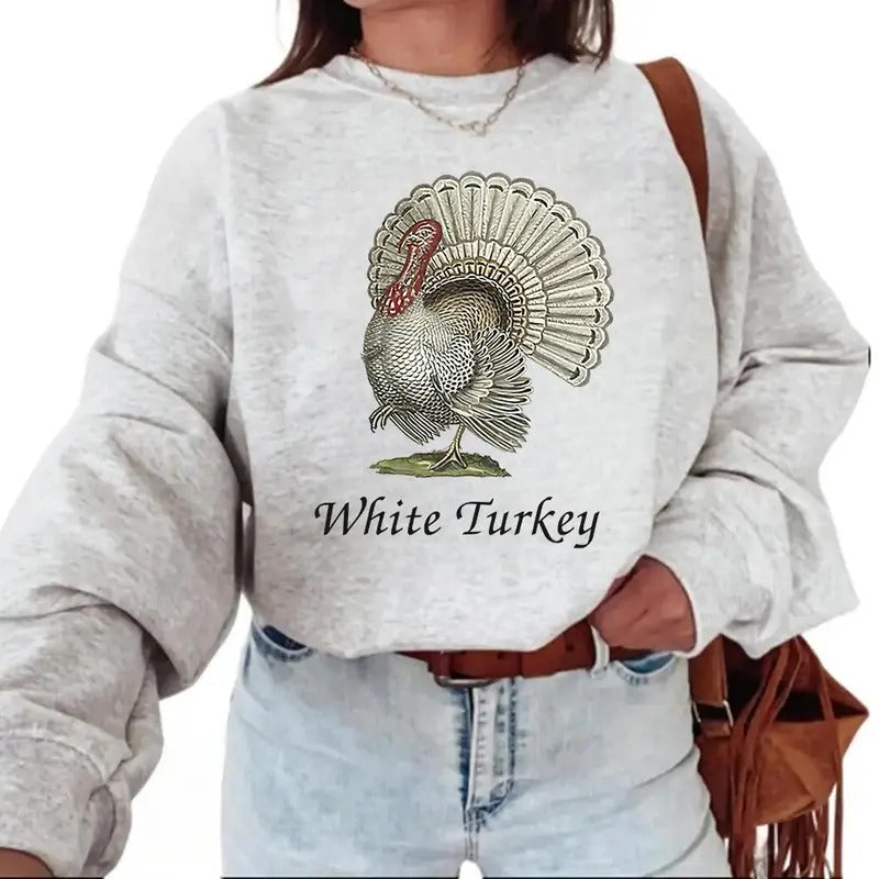 Retro White Turkey Animal Lover Hunting Turkey Vintage Fall Gobbler T-Shirts, Hoodie, Sweatshirt - T-Shirt, Sweatshirt, Hoodie