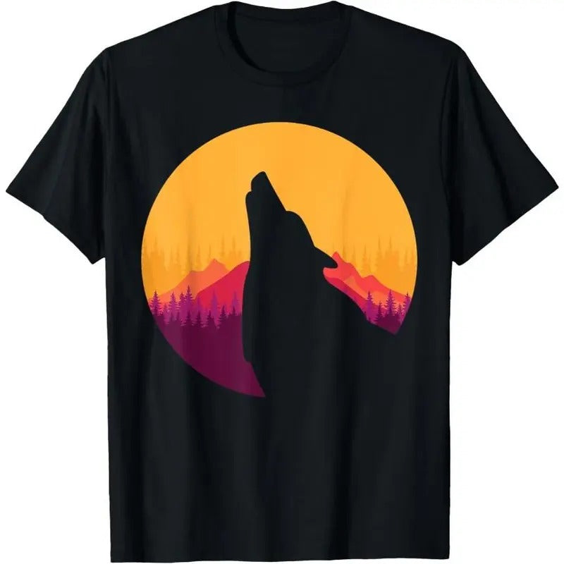 Retro Wolf Howling Wildlife Animal Wolves Vintage Wolf T-Shirts, Hoodie, Sweatshirt - T-Shirt, Sweatshirt, Hoodie