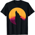 Retro Wolf Howling Wildlife Animal Wolves Vintage Wolf T-Shirts, Hoodie, Sweatshirt - T-Shirt, Sweatshirt, Hoodie