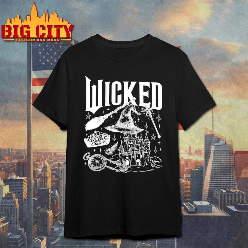 Retro wicked movie outline design Shirt Unisex T-shirt, Sweatshirt, Hoodie, Long Sleeve Tee - T-Shirt, Sweatshirt, Hoodie