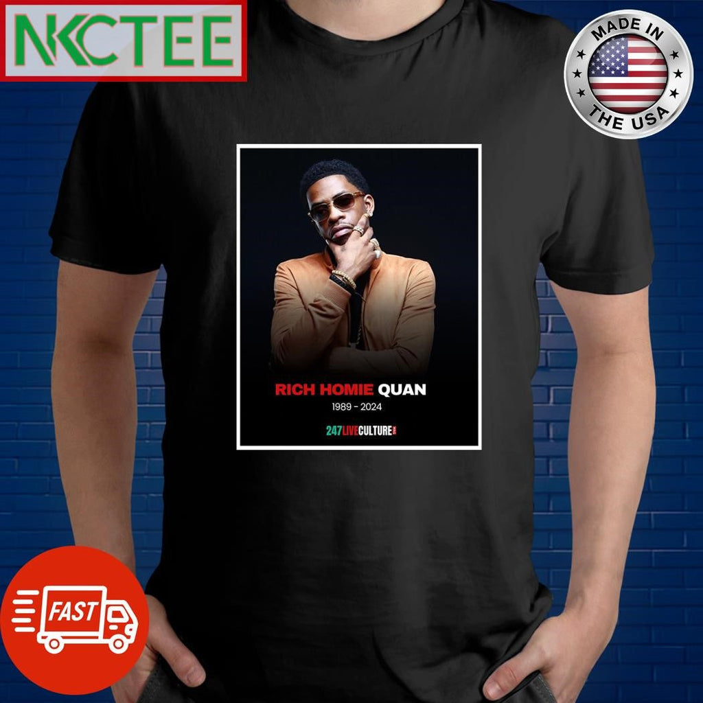 Rich Homie Quan 1989 2024 photo shirt Unisex T-shirt, Sweatshirt, Hoodie, Long Sleeve Tee - T-Shirt, Sweatshirt, Hoodie