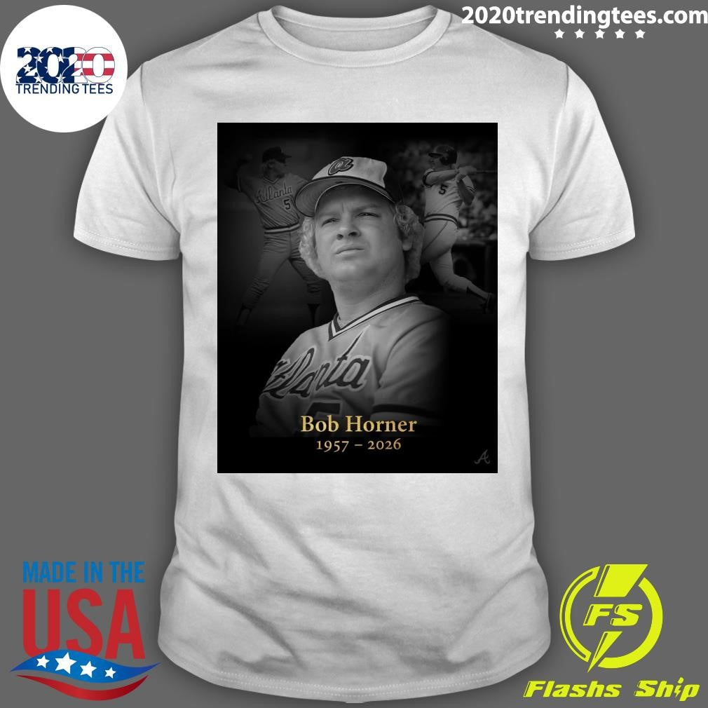 Rip Bob Horner 1957-2026 Shirt Unisex T-shirt, Sweatshirt, Hoodie, Long Sleeve Tee - T-Shirt, Sweatshirt, Hoodie