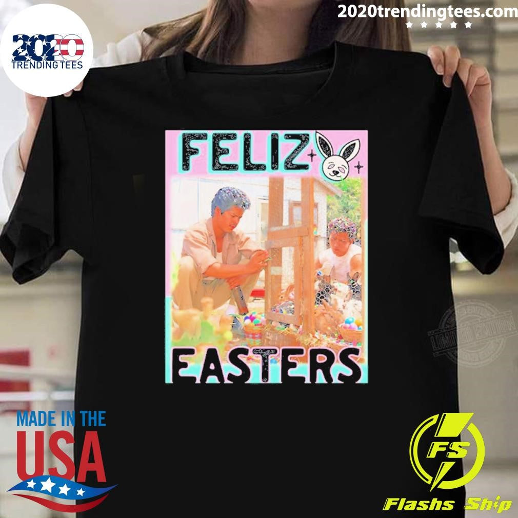 Ritchie Valens Feliz Easter Shirt Unisex T-shirt, Sweatshirt, Hoodie, Long Sleeve Tee - T-Shirt, Sweatshirt, Hoodie