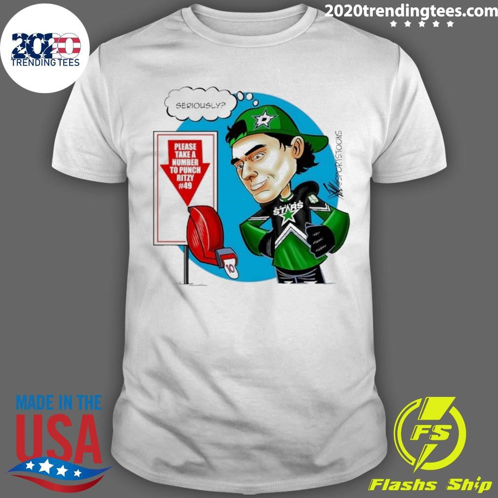 Ritzy Dallas Stars Take A Number To Punch Shirt Unisex T-shirt, Sweatshirt, Hoodie, Long Sleeve Tee - T-Shirt, Sweatshirt, Hoodie