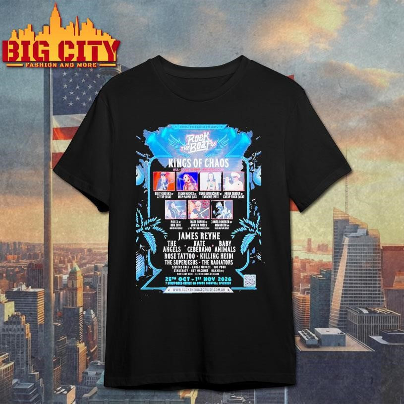 Rock Boat King of Chaos 2026 Shirt Unisex T-shirt, Sweatshirt, Hoodie, Long Sleeve Tee - T-Shirt, Sweatshirt, Hoodie
