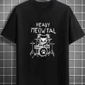 Rock Music Lover Pattern Print Comfy Music Festival 100% Cotton Crew Neck Slight Stretch Breathable & Resistant Short Sleeve Outdoor & Daily T-Shirts, Hoodie, Sweatshirt - T-Shirt, Sweatshirt, Hoodie