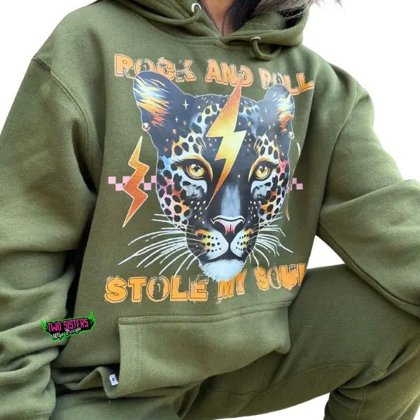 Rock Roll Stole My Soul Grunge Tiger Retro Cotton Edgy Womenwear & Menswear Streetwear Vintage Inspired T-Shirts, Hoodie, Sweatshirt - T-Shirt, Sweatshirt, Hoodie