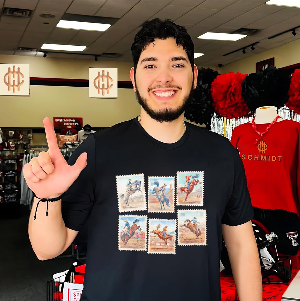 Rodeo Stamp Bucking Horse Cowboy Alien shirt Unisex T-shirt, Sweatshirt, Hoodie, Long Sleeve Tee - T-Shirt, Sweatshirt, Hoodie