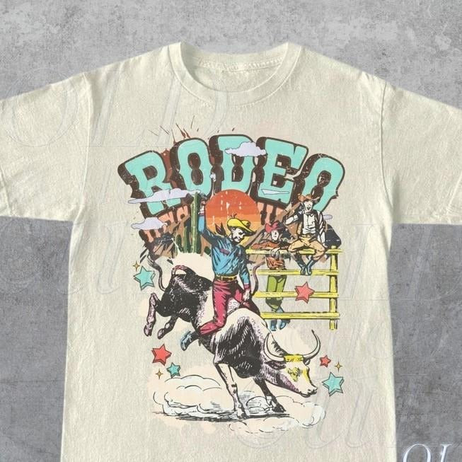 Rodeo Western Cowboy Vintage 90s Western Shirt Retro Rodeo Distressed Cowboy Shirt Wild West Cool Full Size T-Shirts, Hoodie, Sweatshirt - T-Shirt, Sweatshirt, Hoodie