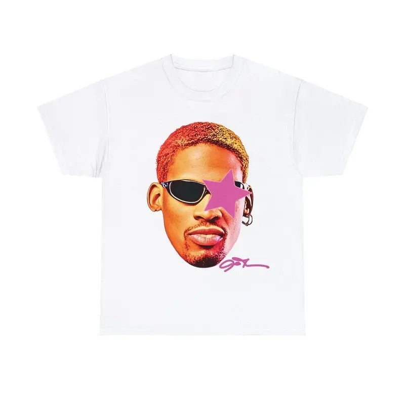 Rodman Inspired Vintage Heavy Cotton Basketball Sreetwear 90s Styled Shirt Size S 3XL T-Shirts, Hoodie, Sweatshirt - T-Shirt, Sweatshirt, Hoodie