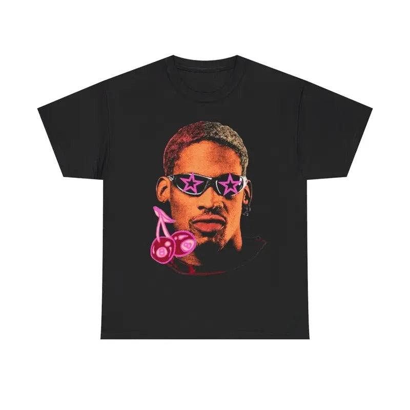 Rodman Inspired Vintage Y2k 90s Hip Hop Heavy Cotton Shirt Basketball Fan Shirt Casual Classic Menswear Retro Top T-Shirts, Hoodie, Sweatshirt - T-Shirt, Sweatshirt, Hoodie