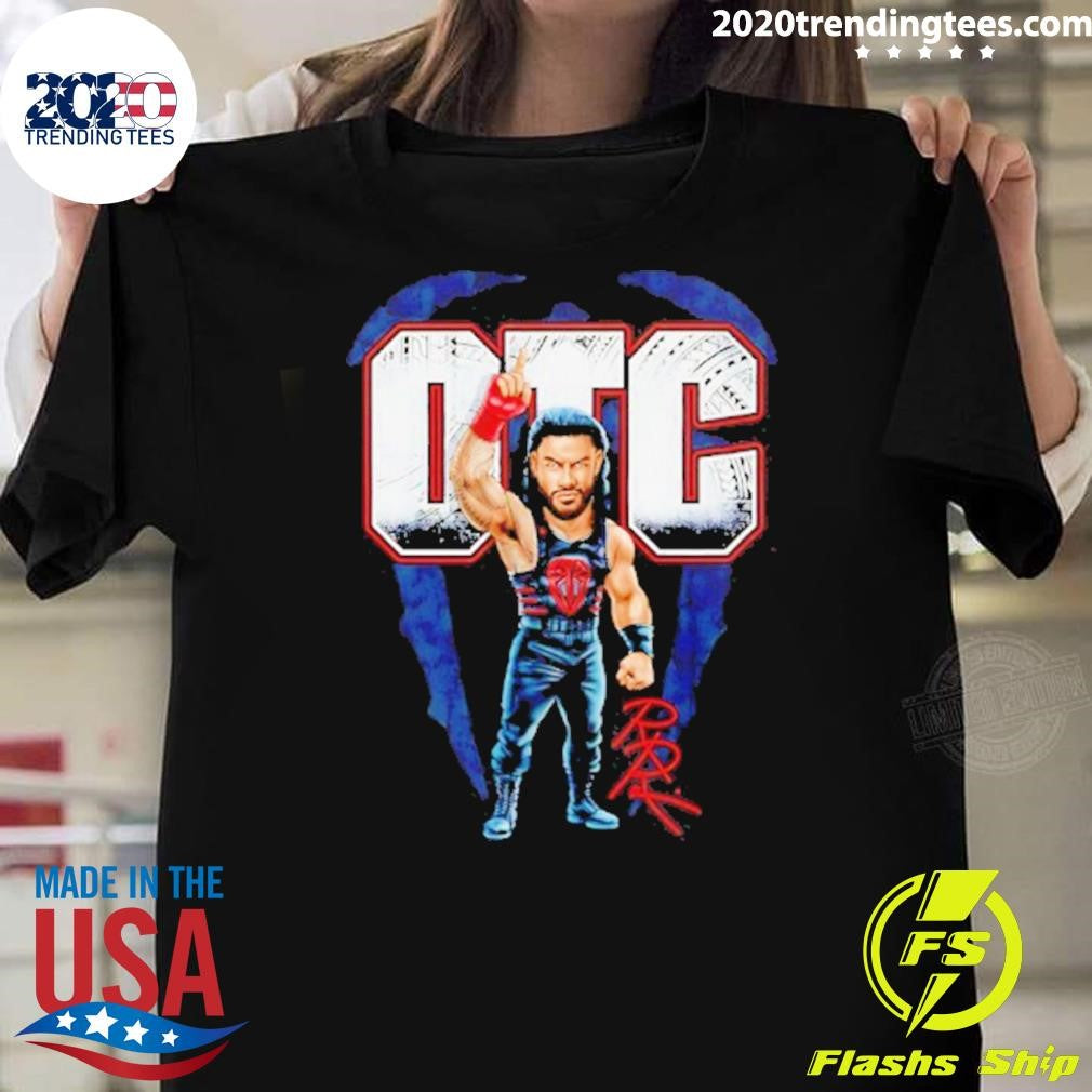 Roman Reigns Otc Signature Caricature Shirt Unisex T-shirt, Sweatshirt, Hoodie, Long Sleeve Tee - T-Shirt, Sweatshirt, Hoodie