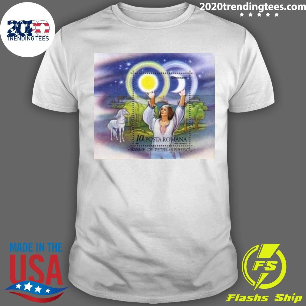 Romania 1987 STAMPS Bedtime stories Jack Frost Greuceanu Shirt Unisex T-shirt, Sweatshirt, Hoodie, Long Sleeve Tee - T-Shirt, Sweatshirt, Hoodie