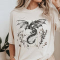 Romantasy Reader Dragon Pressed Wildflowers Dragons Shirt Retro Booktok T-Shirts, Hoodie, Sweatshirt - T-Shirt, Sweatshirt, Hoodie