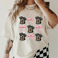 Rottweiler Bows Shirt ~ Relaxed Fit Printed USA Womenswear Casual Comfort Cotton Top Athletic Boho Chicbrown Chihuahua T-Shirts, Hoodie, Sweatshirt - T-Shirt, Sweatshirt, Hoodie