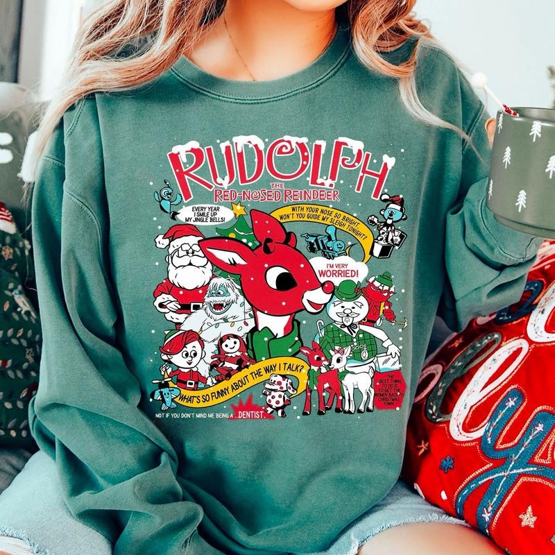 Rudolph Red Nosed Reindeer Rudolph Xmas Shirt 90s Movies Vintage Movie Shirt Retro T-Shirts, Hoodie, Sweatshirt - T-Shirt, Sweatshirt, Hoodie