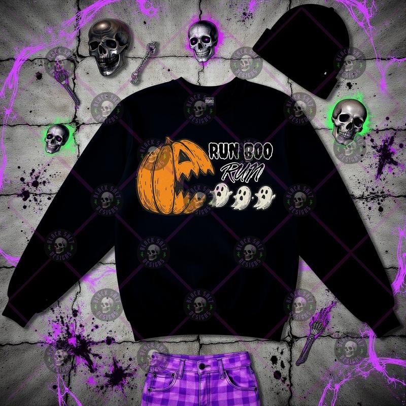 Run Boo Run Casual Halloween Streetwear Womenswear Top Long Sleeve Summer Everyday Fun Shirt T-Shirts, Hoodie, Sweatshirt - T-Shirt, Sweatshirt, Hoodie