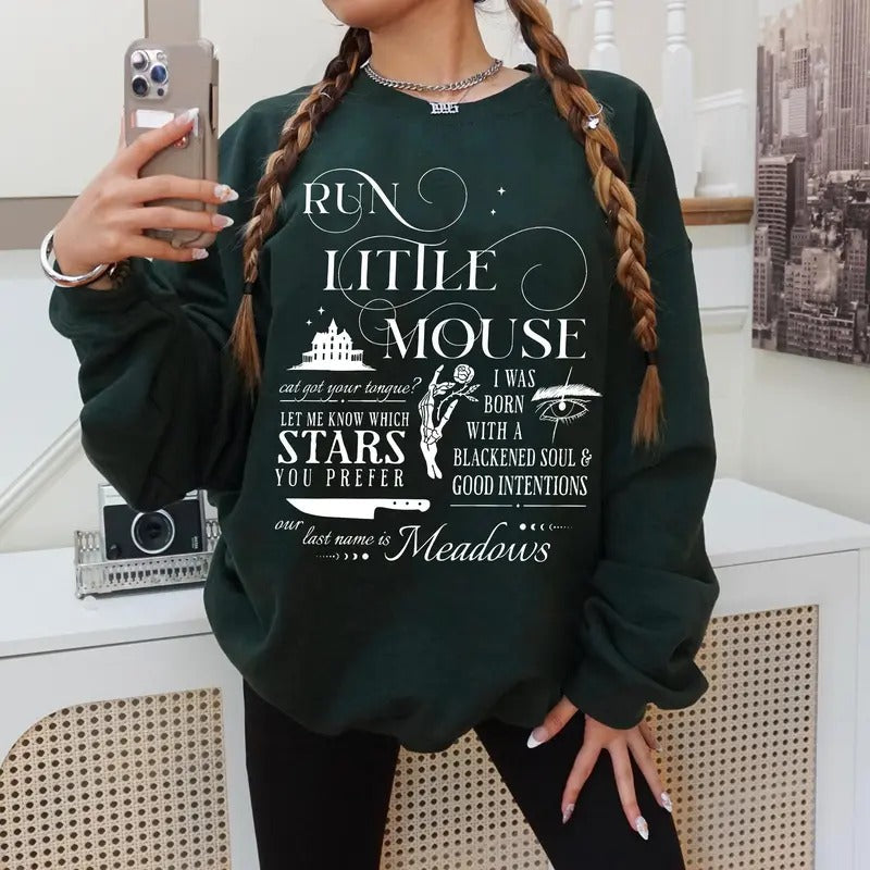 Run Little Mouse Haunting Adeline Hunting Adeline Bookish H.D. Carlton Shirt Stfuattdlagg Booktrovert Blackbird Bookstagram Soft Comfort Long Sleeves Fabric T-Shirts, Hoodie, Sweatshirt - T-Shirt, Sweatshirt, Hoodie