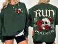 Run Little Mouse Haunting Adeline Zade Meadows Roses Skull Shirt Dark Romance Soft Comfort Long Sleeves Fabric T-Shirts, Hoodie, Sweatshirt - T-Shirt, Sweatshirt, Hoodie