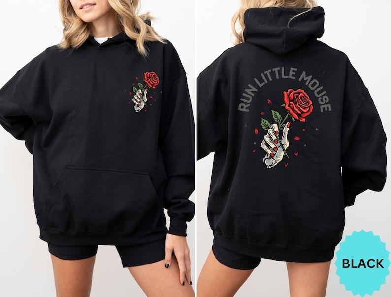Run Little Mouse Haunting Adeline Dark Romance Smut Reader Book Lover Rose Skeleton T-Shirts, Hoodie, Sweatshirt - T-Shirt, Sweatshirt, Hoodie