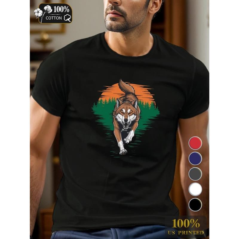 Running Wolf Pure Cotton Comfort Fit Made USA T-Shirts, Hoodie, Sweatshirt - T-Shirt, Sweatshirt, Hoodie