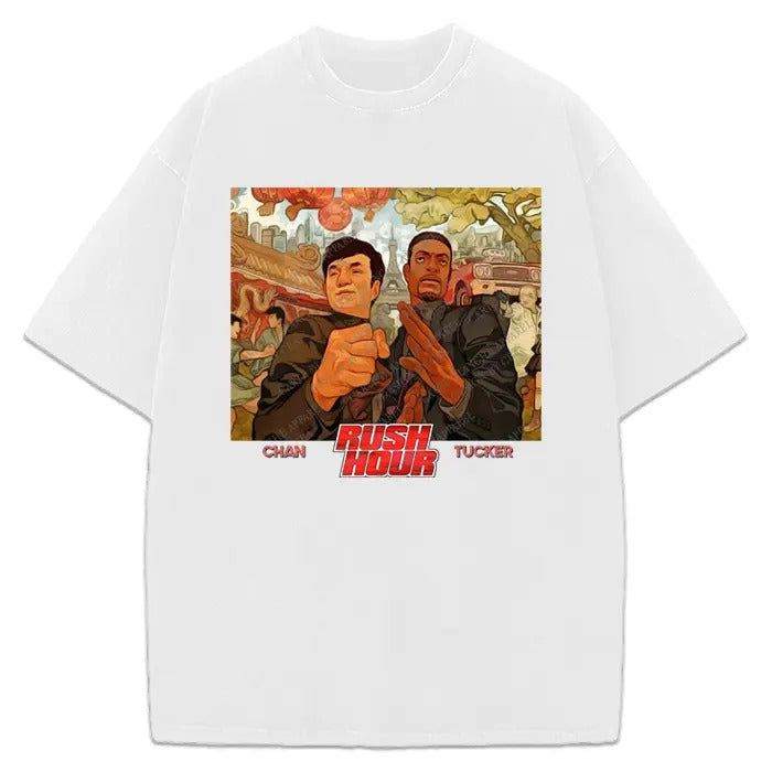 Rush Hour Jackie Chan Chris Tucker Classic Movie Cotton T-Shirts, Hoodie, Sweatshirt - T-Shirt, Sweatshirt, Hoodie