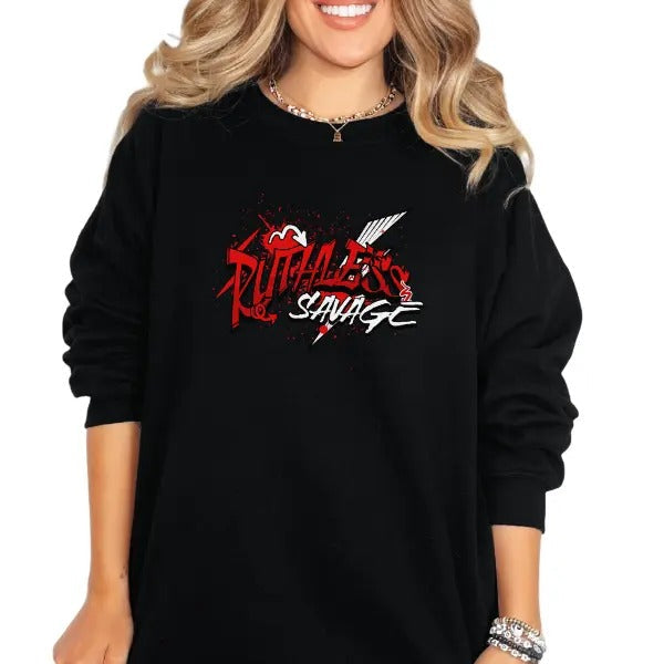 'Ruthless & Savage' Grunge Casual Comfort Skulls Retro Streetwear Fit T-Shirts, Hoodie, Sweatshirt - T-Shirt, Sweatshirt, Hoodie