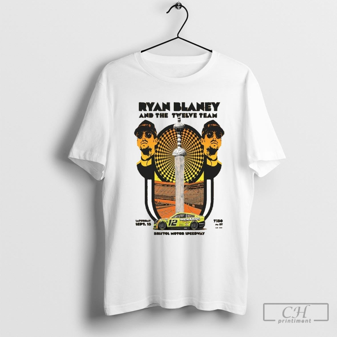 Ryan Blaney The Twelve Team Bristol Motor Speedway Sept 13 2025 Shirt Sweater Unisex T-shirt, Sweatshirt, Hoodie, Long Sleeve Tee - T-Shirt, Sweatshirt, Hoodie