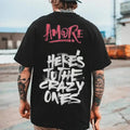 [S 5XL] "HERE'S CRAZY ONES" Casual Cotton Motorcycle Shirt Streetwear T-Shirts, Hoodie, Sweatshirt - T-Shirt, Sweatshirt, Hoodie
