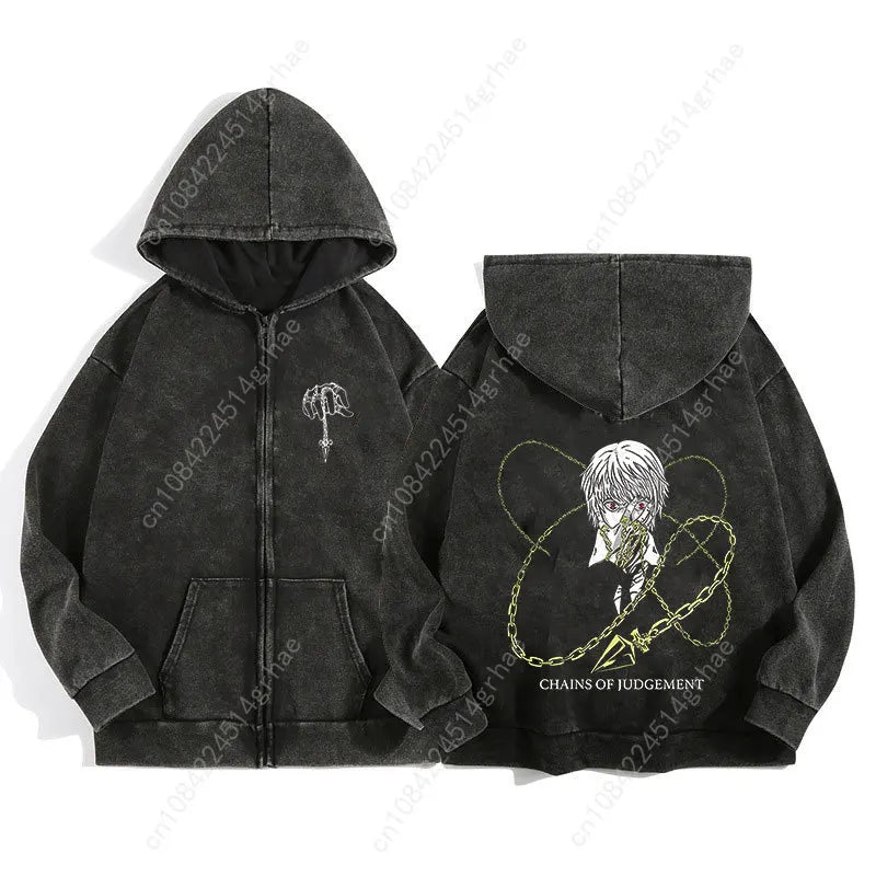 Anime xHunter Zip Up Hoodies Unisex T-shirt, Sweatshirt, Hoodie, Long Sleeve Tee - T-Shirt, Sweatshirt, Hoodie