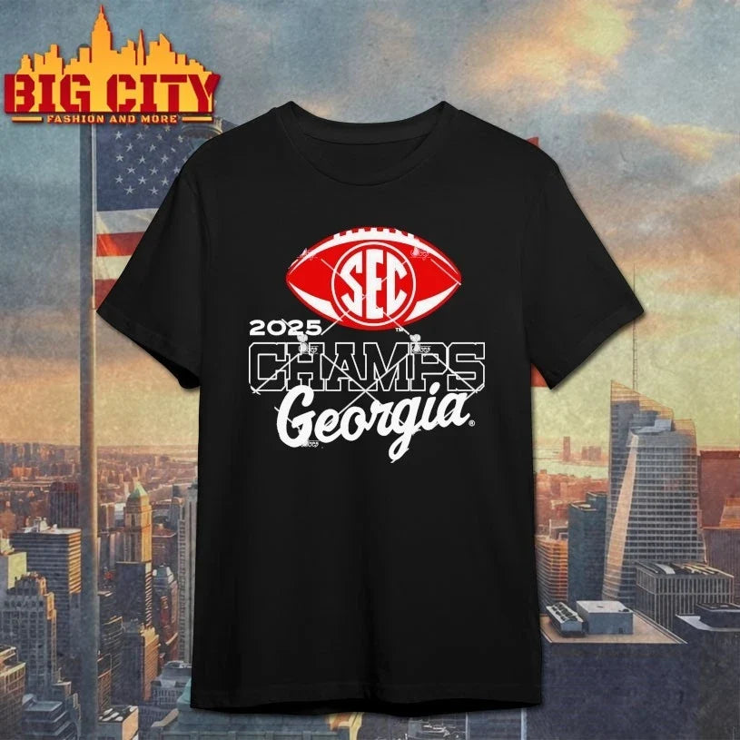 SEC Champions Georgia Bulldogs 2025 Shirt Unisex T-shirt, Sweatshirt, Hoodie, Long Sleeve Tee - T-Shirt, Sweatshirt, Hoodie