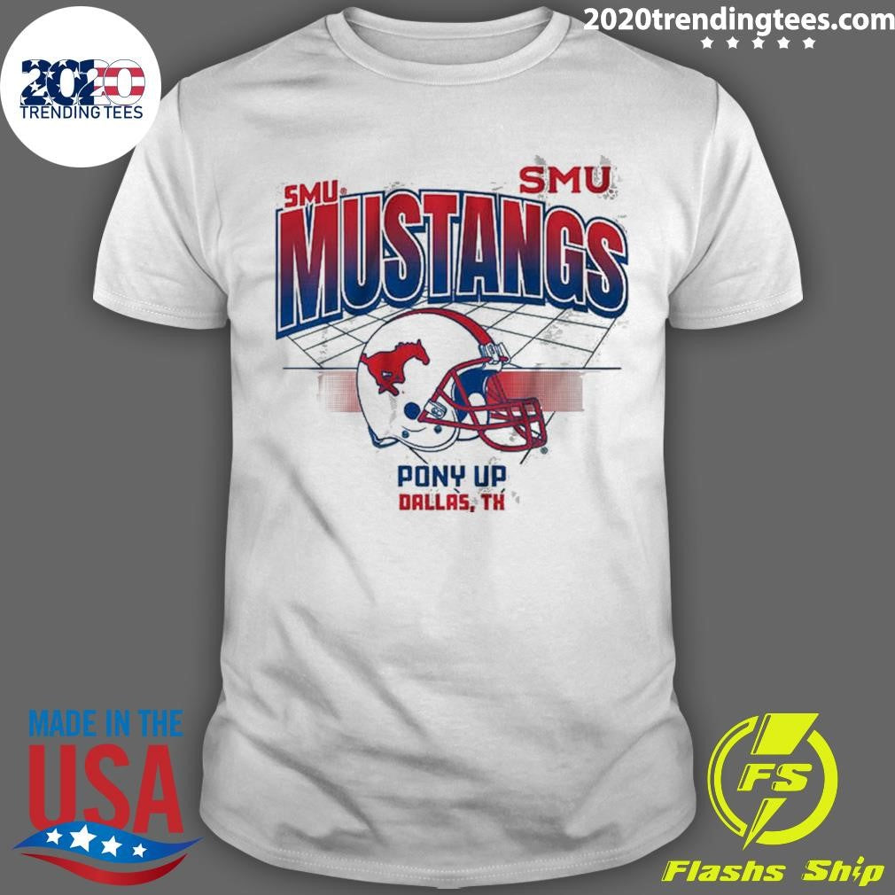 SMU Mustangs Pony Up Dallas Football Helmet Grid Shirt Unisex T-shirt, Sweatshirt, Hoodie, Long Sleeve Tee - T-Shirt, Sweatshirt, Hoodie