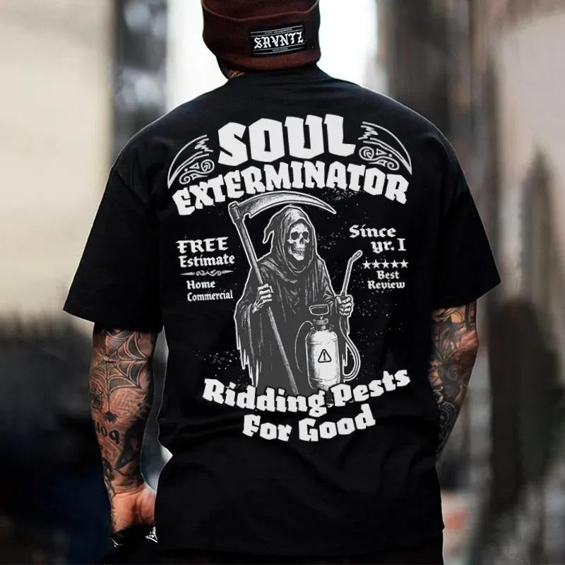 SOUL EXTERMINATOR Ridding Pests Good Skeleton Print T-Shirts, Hoodie, Sweatshirt - T-Shirt, Sweatshirt, Hoodie