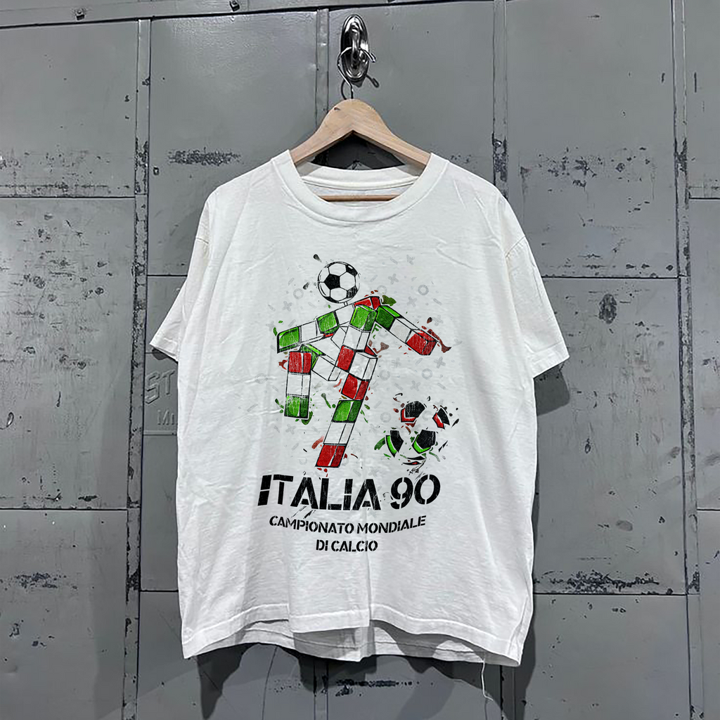 ITALIA 1990 WORLDCUP PROMO VINTAGE WASHED WHITE T-Shirts, Hoodie, Sweatshirt - T-Shirt, Sweatshirt, Hoodie