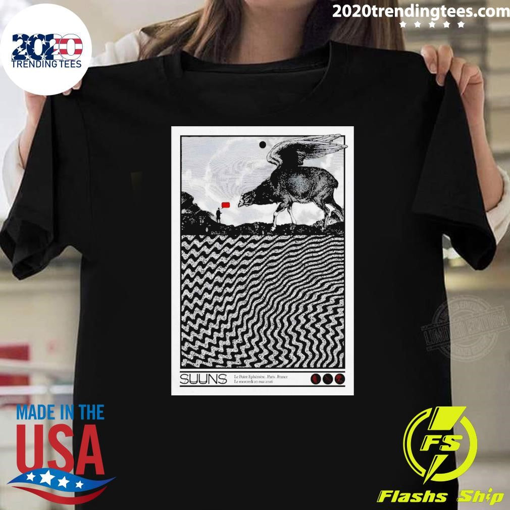 SUUNS Paris, France Tour On May 20 2026 Shirt Unisex T-shirt, Sweatshirt, Hoodie, Long Sleeve Tee - T-Shirt, Sweatshirt, Hoodie