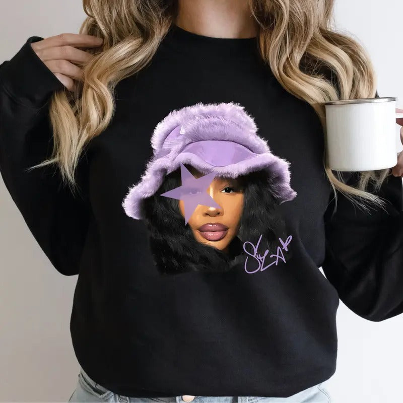 SZAAA Purple Star Big Face Rap T-Shirts, Hoodie, Sweatshirt - T-Shirt, Sweatshirt, Hoodie