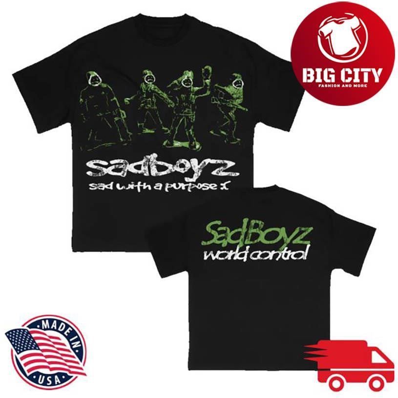 Sad Boyz Sad Boyz Sad With Purpose Two Sided Shirt Unisex T-shirt, Sweatshirt, Hoodie, Long Sleeve Tee - T-Shirt, Sweatshirt, Hoodie