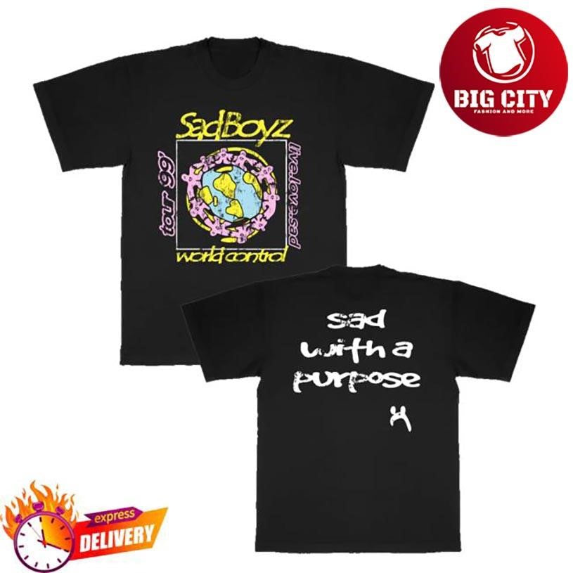 Sad Boyz Sad With A Purpose Two Sided Shirt Unisex T-shirt, Sweatshirt, Hoodie, Long Sleeve Tee - T-Shirt, Sweatshirt, Hoodie